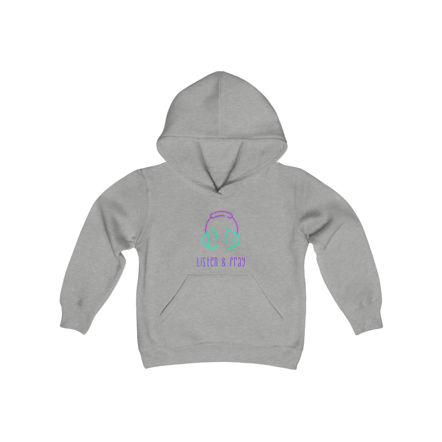 Listen And Pray Youth Unisex Hoodie -Youth Heavy Blend Hooded Sweatshirt