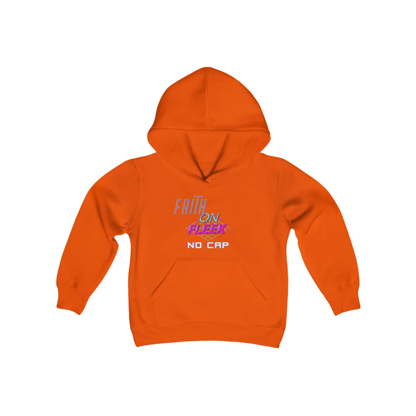 Faith On Fleek No Cap Youth Unisex Hoodie -Youth Heavy Blend Hooded Sweatshirt