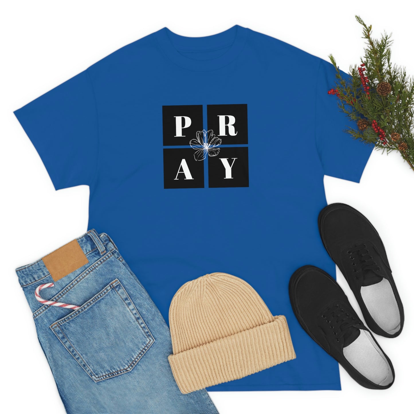 P-R-A-Y Adult Unisex Tee -Unisex Heavy Cotton Tee