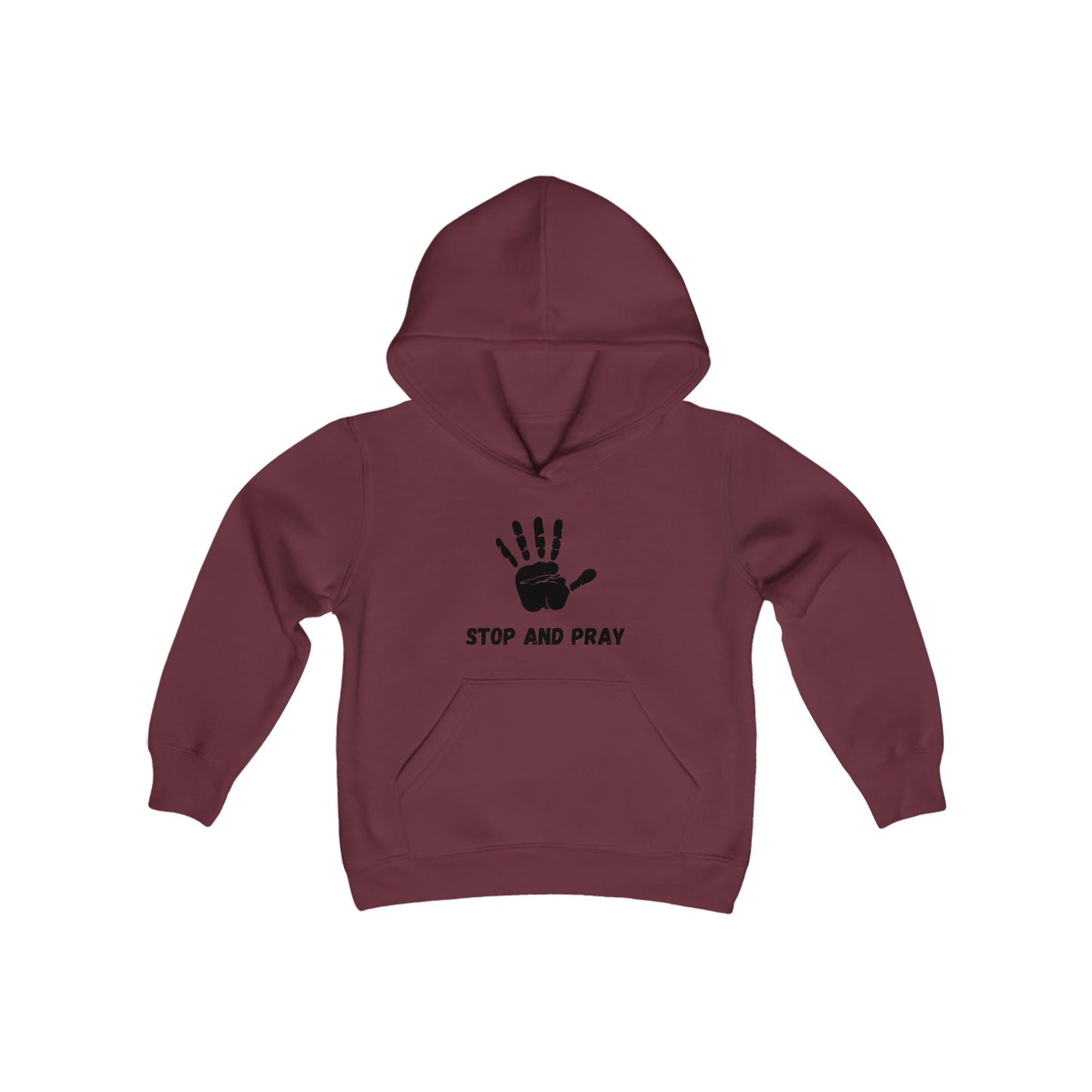 Stop And Pray Youth Unisex Hoodie -Youth Heavy Blend Hooded Sweatshirt