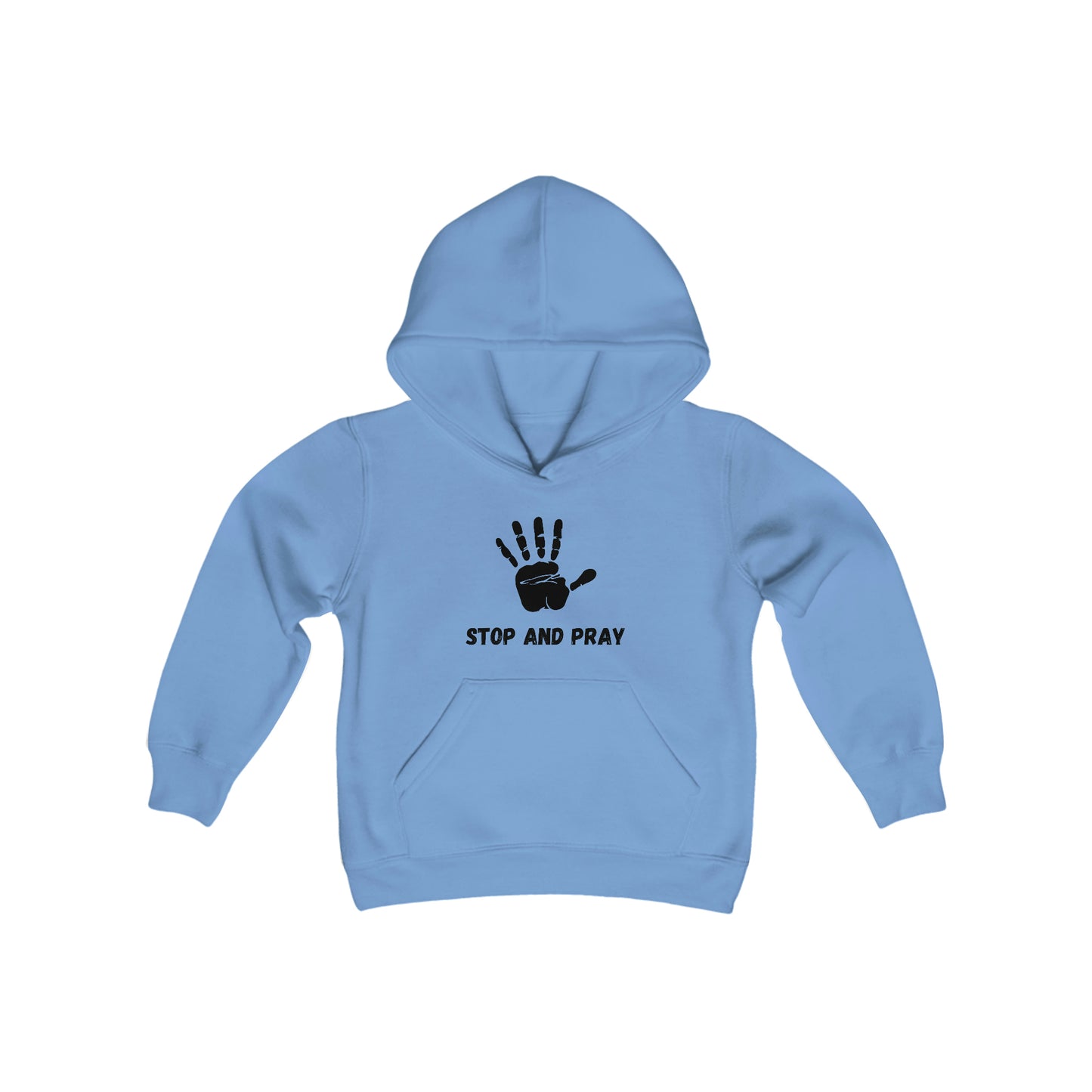 Stop And Pray Youth Unisex Hoodie -Youth Heavy Blend Hooded Sweatshirt