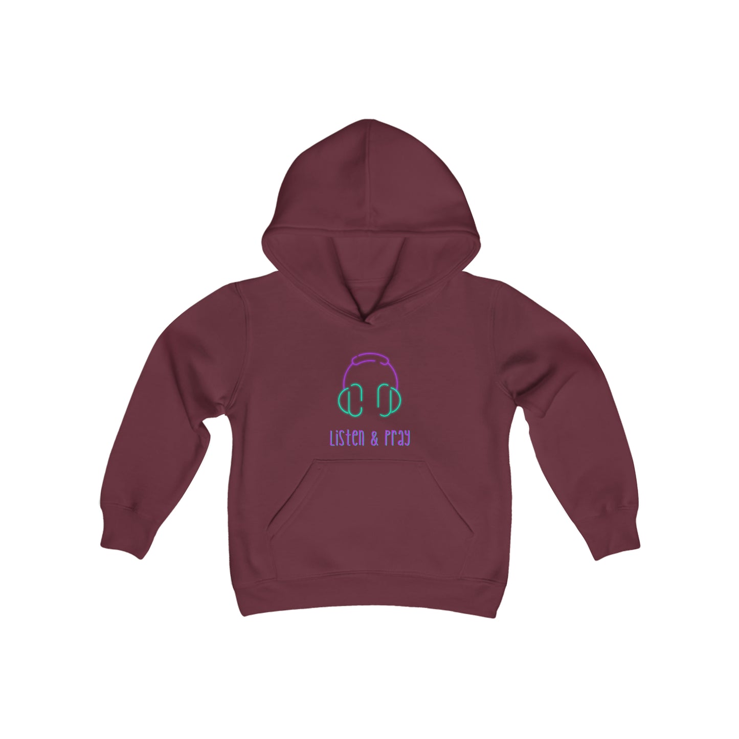 Listen And Pray Youth Unisex Hoodie -Youth Heavy Blend Hooded Sweatshirt