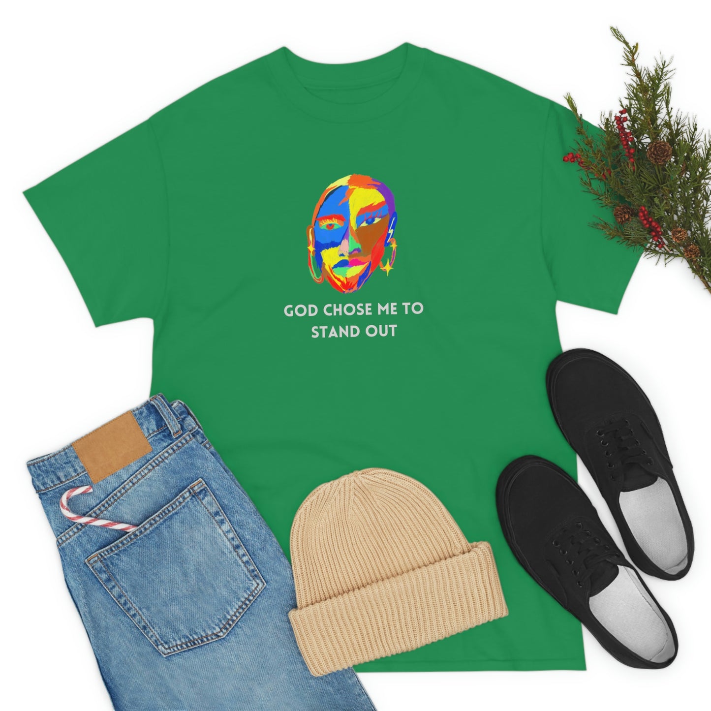 God Chose Me To Stand Out Adult Unisex Tee -Unisex Heavy Cotton Tee