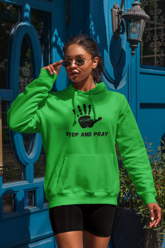 Stop And Pray Adult Unisex Hoodie -Unisex Heavy Blend™ Hooded Sweatshirt
