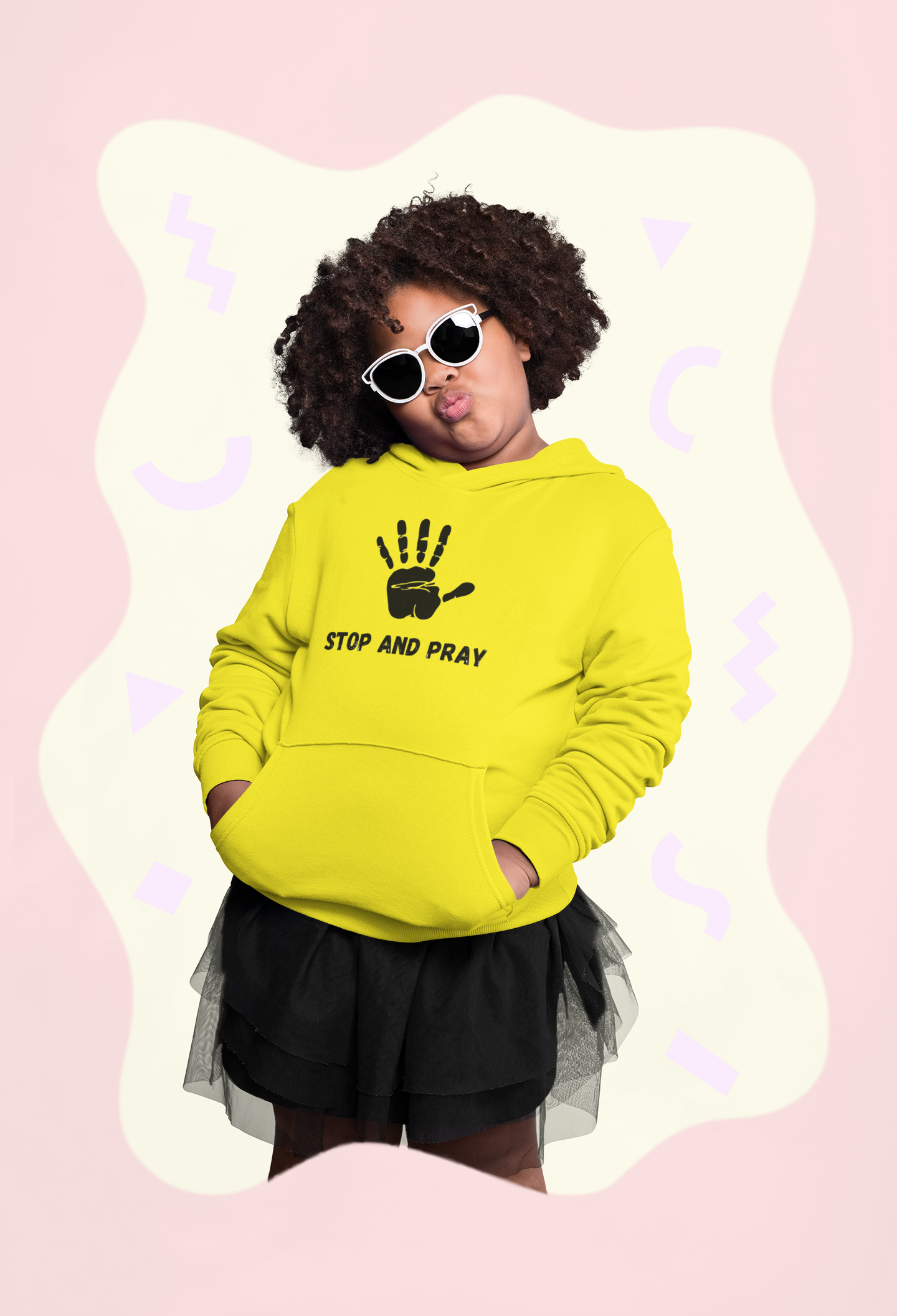 Stop And Pray Youth Unisex Hoodie -Youth Heavy Blend Hooded Sweatshirt