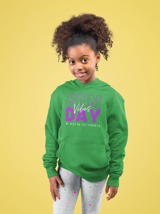 Sunday Vibes Youth Unisex Hoodie -Youth Heavy Blend Hooded Sweatshirt