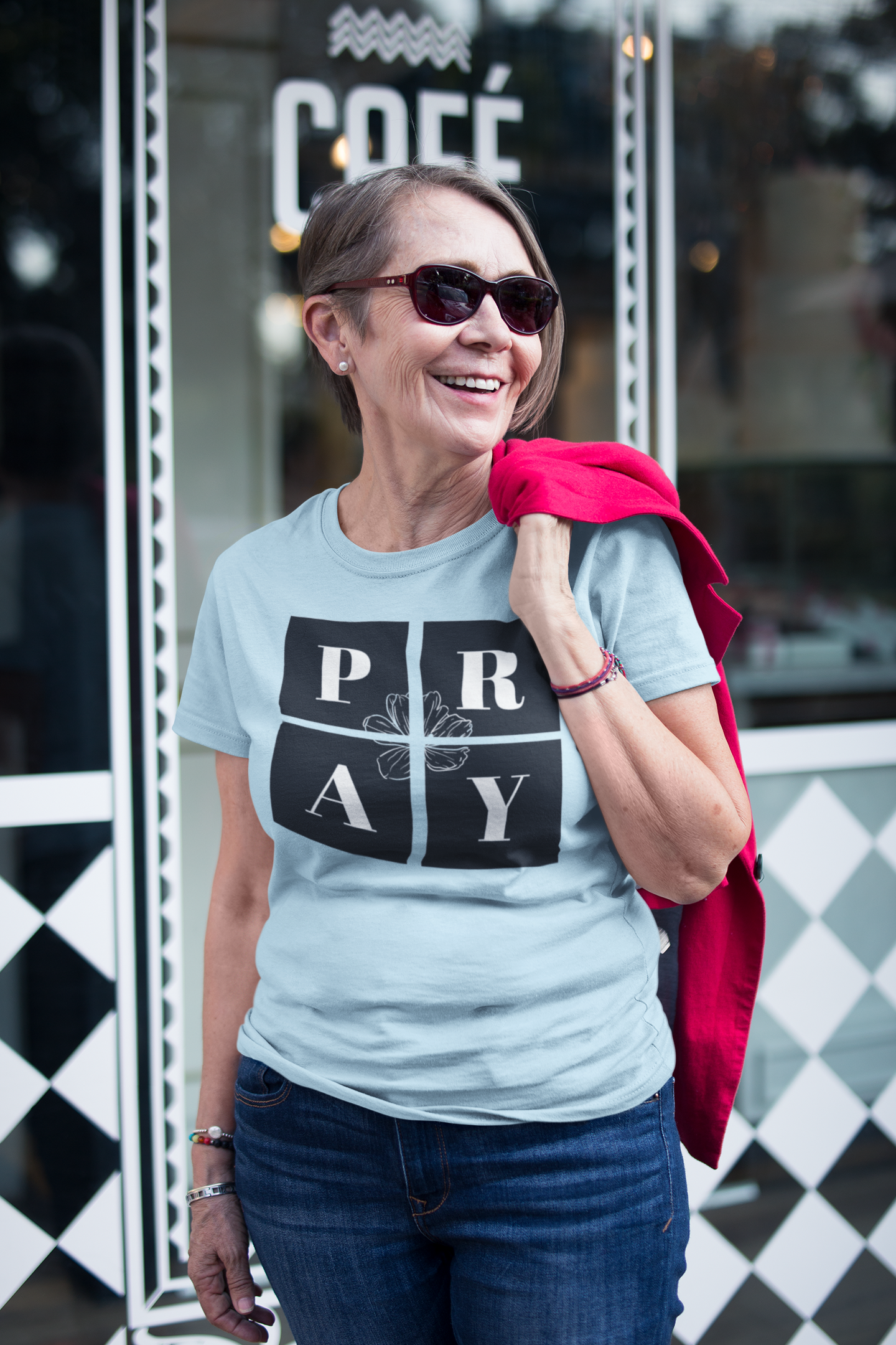 P-R-A-Y Adult Unisex Tee -Unisex Heavy Cotton Tee