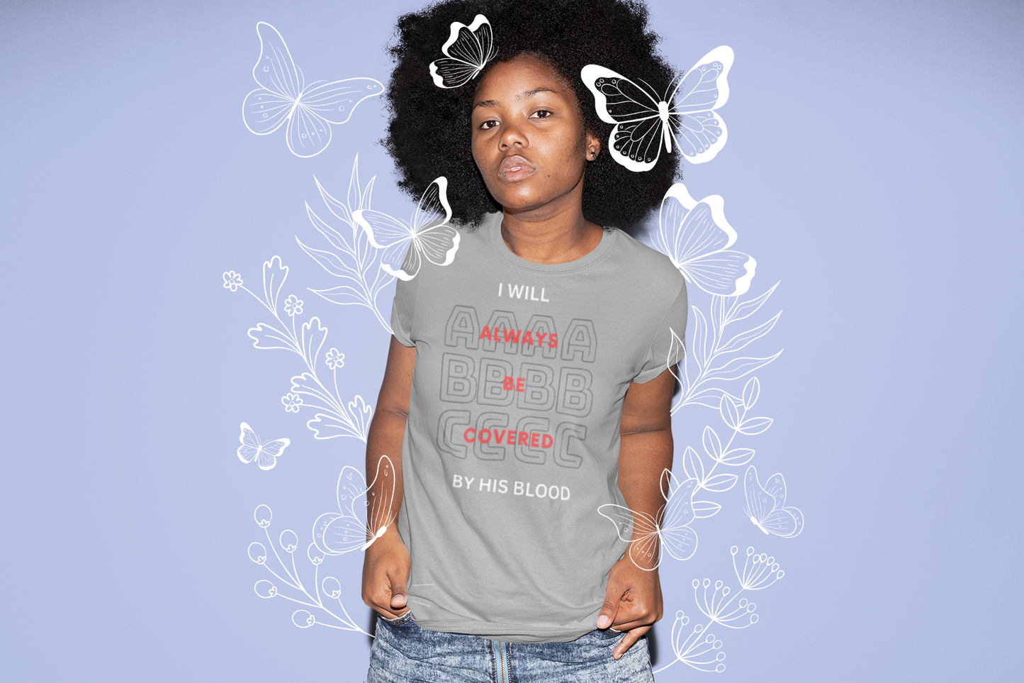I Will Always Be Covered By His Blood Youth Unisex Tee -Kids Heavy Cotton™ Tee