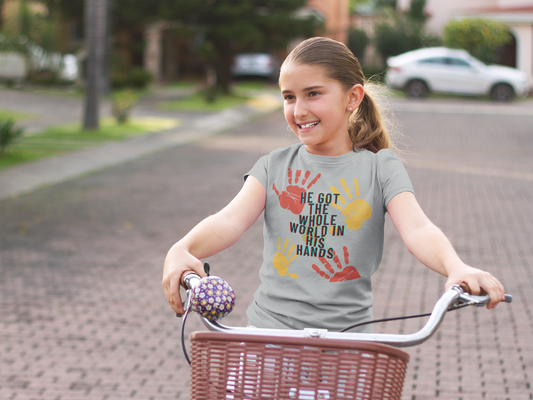 He Got The Whole World In His Hands Youth T-Shirt -Kids Heavy Cotton™ Tee