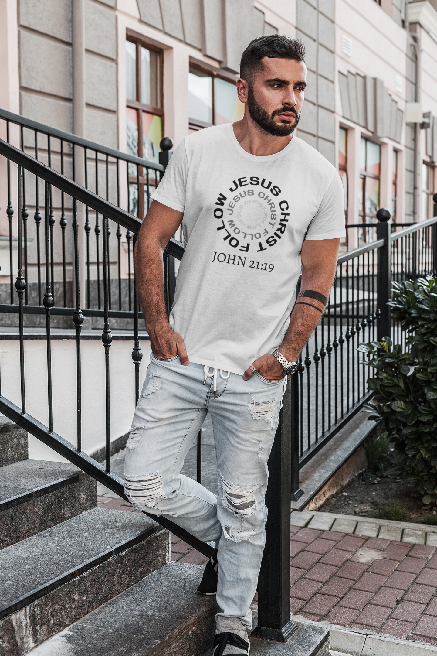 Follow Jesus Christ Unisex Adult T-shit -Unisex Heavy Cotton Tee