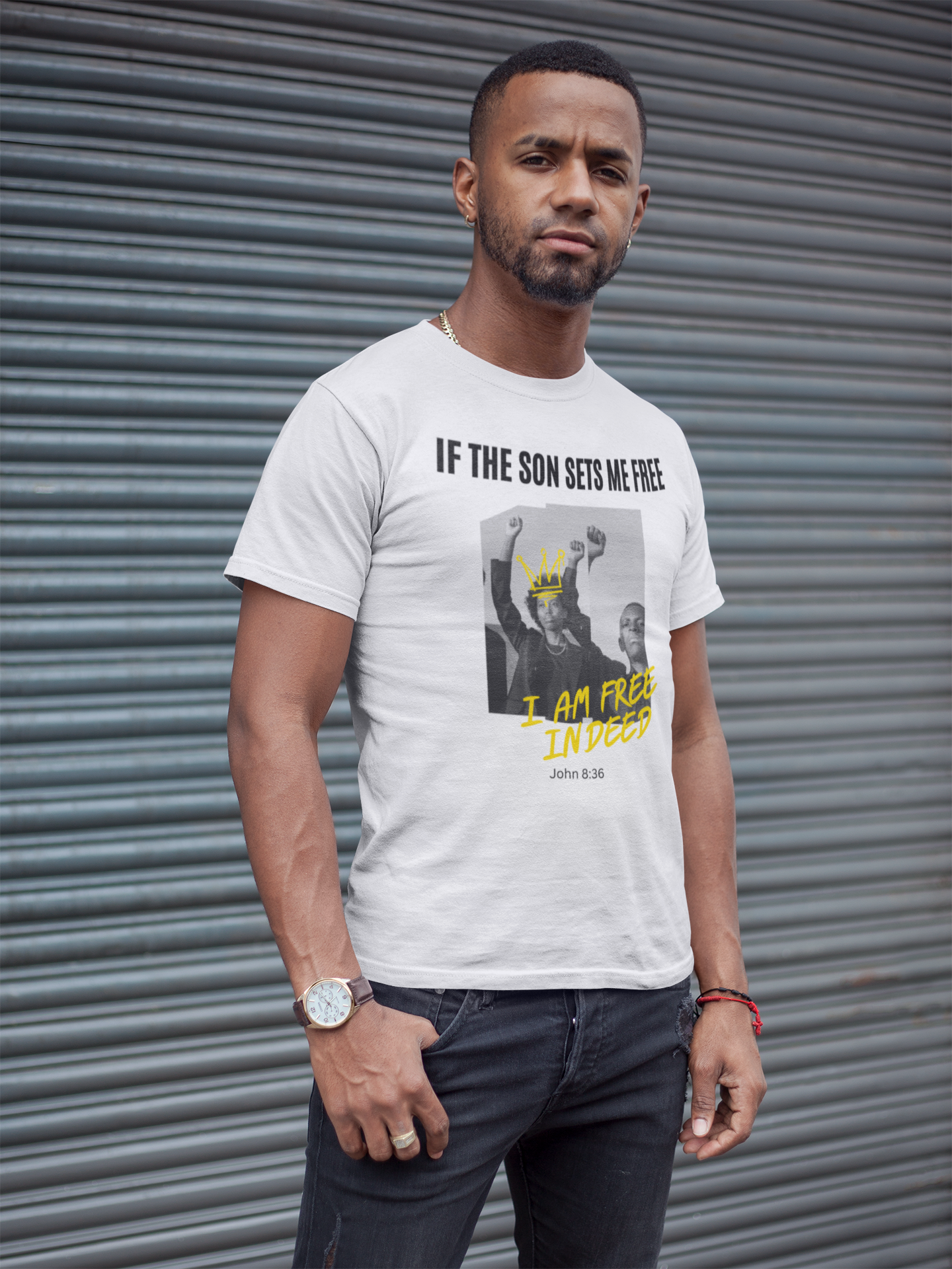If The Son Sets Me Free I am Free Indeed Adult Unisex Tee -Unisex Heavy Cotton Tee